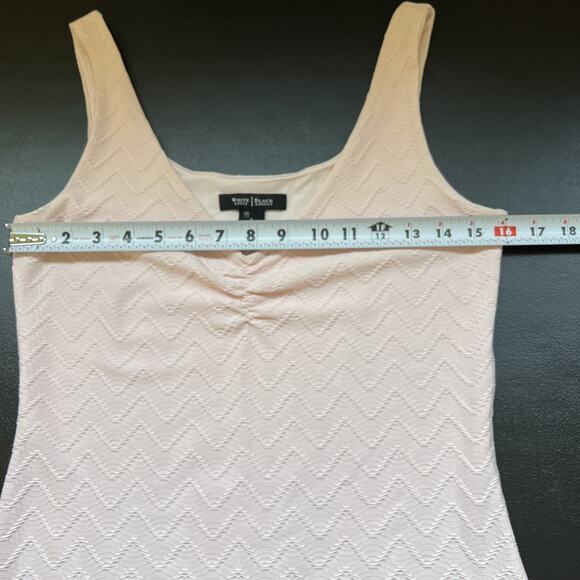 WHBM Tank Top Small Pink Ruched V-neck Lined Texture Career Office Layer - Picture 4 of 8